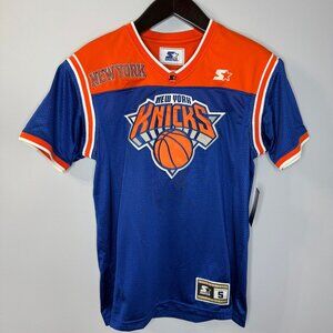 STARTER Mens New York Knicks Mesh Embellished Jersey Sz S